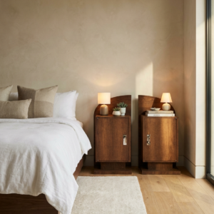 Paire de chevet Art Déco années 40 en noyer